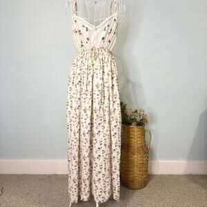 vintage 90s Victoria’s Secret Country milkmaid button-up floral dress